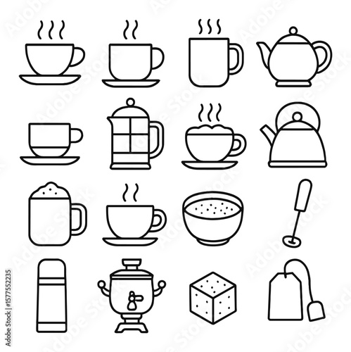 Weekend leisure icon collection, relaxation and recreation symbols for effortless design