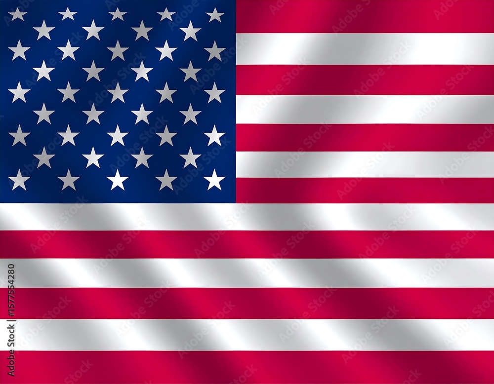 Naklejka premium Waving US flag graphic (1)