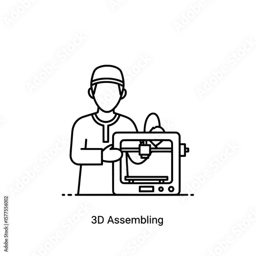 person operating 3d printer for creating models