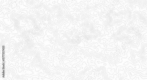 Subtle Topographic Contour Lines Background for Cartography and Geographic Design