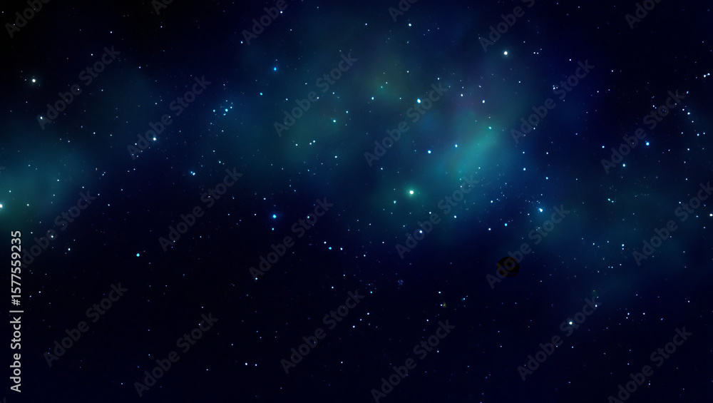 Fototapeta premium Vast deep space filled with countless twinkling stars and nebulae
