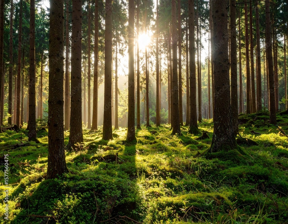 Fototapeta premium forest in the morning