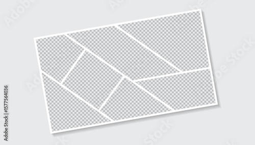 Realistic mockup collage with Layered effect. Template for branding, posters, invitations, nostalgic design