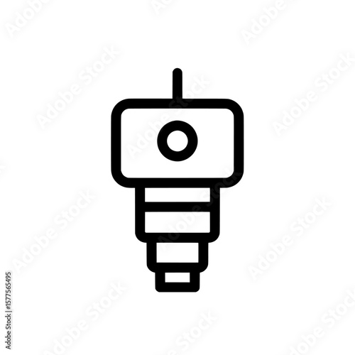 Wireless microphone icon for audio and tech applications