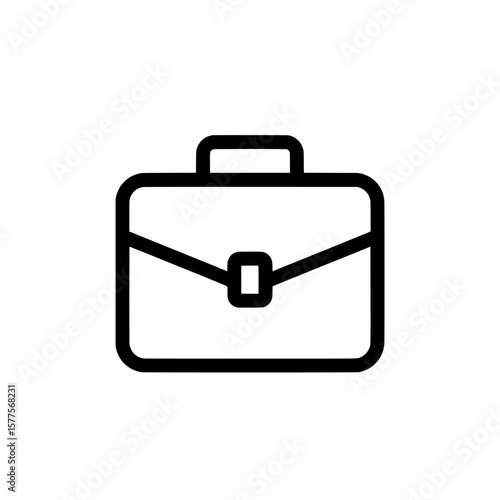 Briefcase outline icon for business and work themes