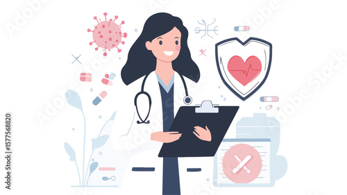 Female Doctor Explains Heart Health: Cardiology Consultation Session