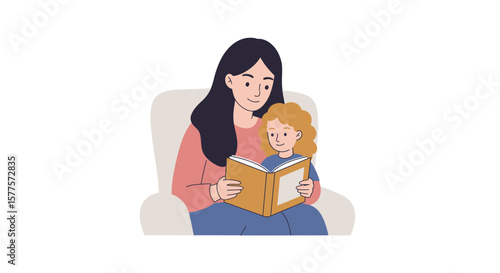 Mother and Child Reading Book Together: Bonding, Learning & Storytime