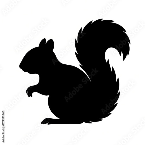 silhouette of a squirrel