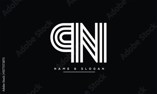 PN, NP, P, N Abstract Letters Logo Monogram