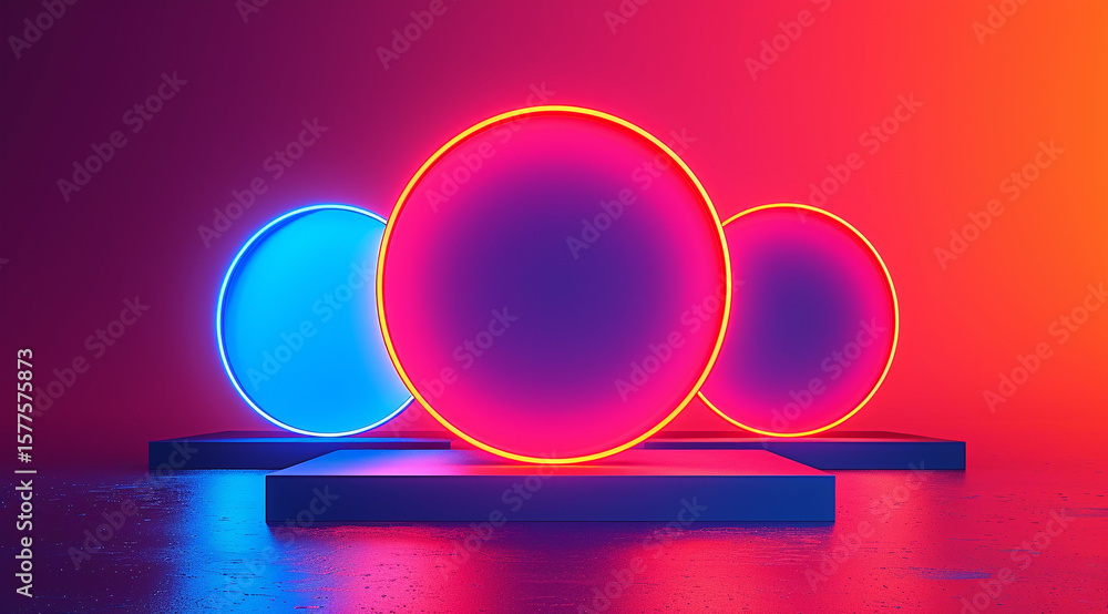 Obraz premium red circle design