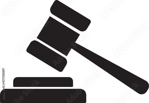 Print Gavel and Sound Block Icon
