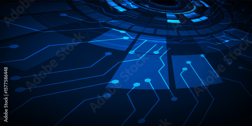 technology background in abstract background innovation concept design. technological background vector illustration. blue light digital abstract. eps10