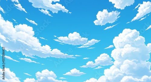 抜けるような青空と綿菓子雲 (Nuke ru you na aozora to watagashi kumo)