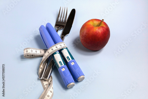 Concept of losing weight with Ozempic