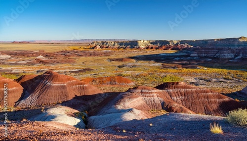 early fall in the painted desert in petrified forest national park in arizona