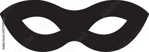Print Simple Black Masquerade Mask Icon
