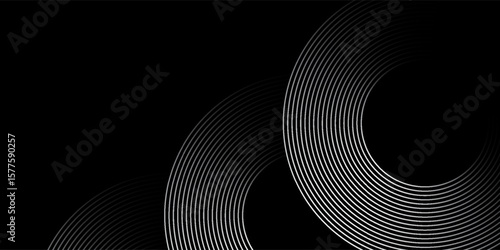 Circular spiral sound wave rhythm from lines.vector