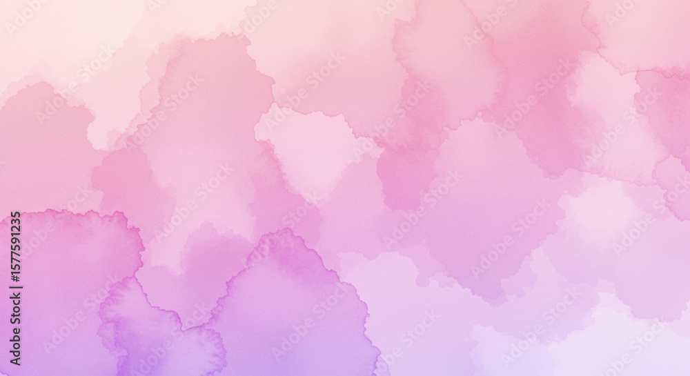 Obraz premium Abstract watercolor background with soft pink, purple, and white hues blending together in a gentle, diffused pattern.