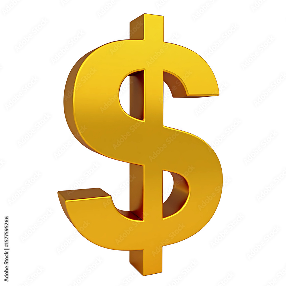 Obraz premium golden dollar symbol