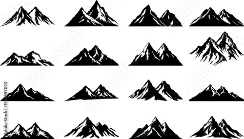 set of mountain colection