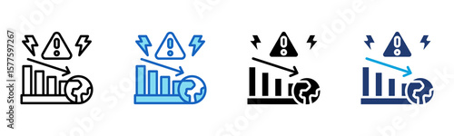 Low Impact icon Multi Style Vector Illustration