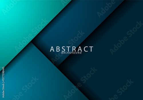 Green turquoise and Blue background vector overlap layer on dark space for background design