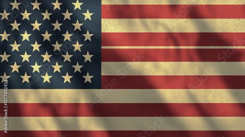 United States flag waving in breeze patriotic symbol