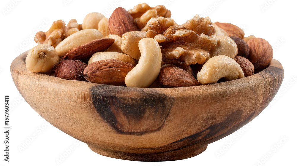 Fototapeta premium Healthy cashews and almonds in plate