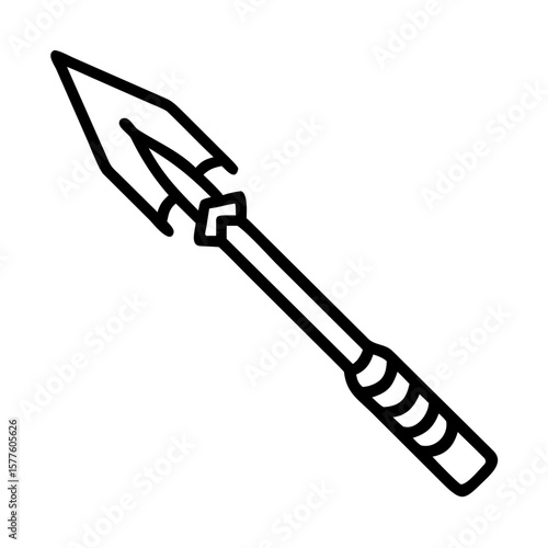 black spear outline clip art preview