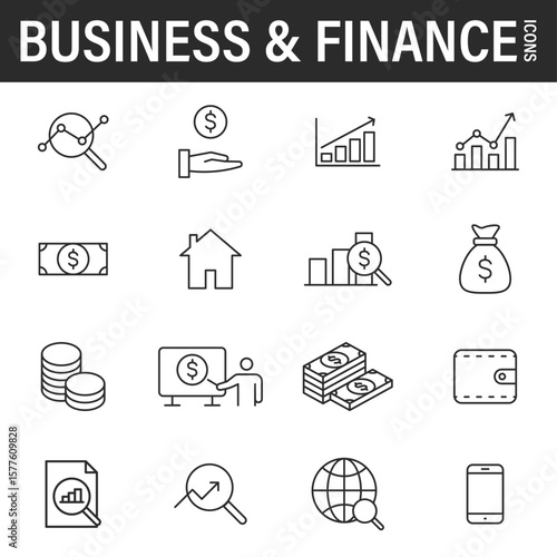 Business & Finance Icon vector illustrator 7