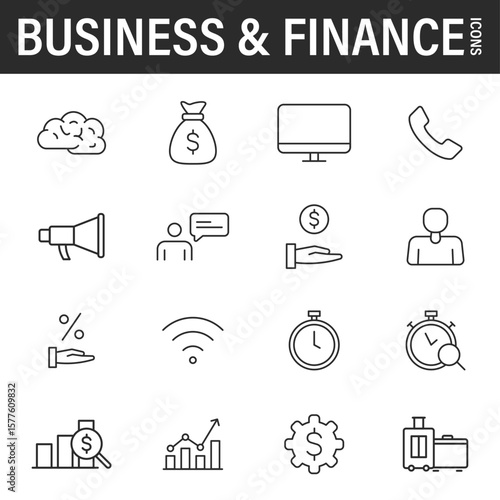 Business & Finance Icon vector illustrator 6