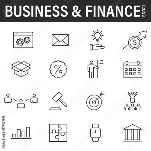 Business & Finance Icon vector illustrator 10