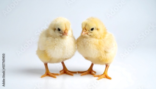 Wallpaper Mural Two fluffy yellow chicks facing each other Torontodigital.ca