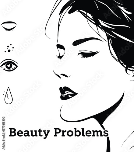 Beauty problems skincare routine acne treatment anti aging wrinkles hydration dark circles face care tips