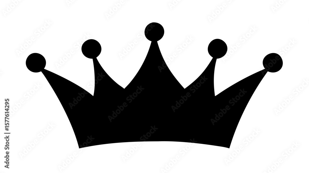 Black crown vector illustration for graphic design and royalty concept design use Black crown vector illustration for graphic design and royalty concept design use