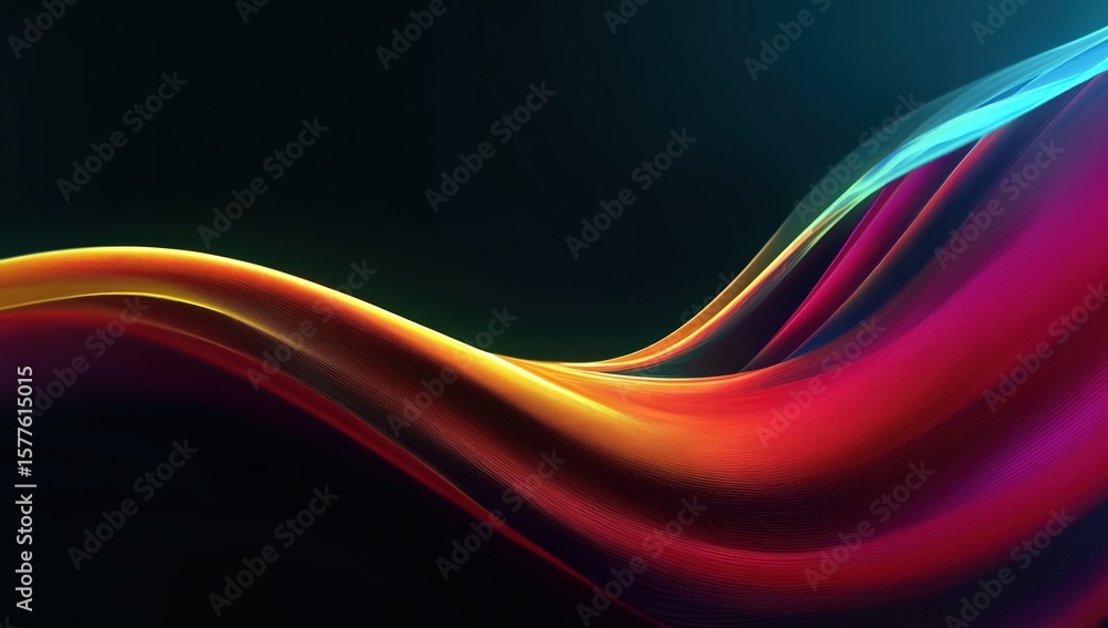 Naklejka premium Colorful Abstract Wave Design for Digital Backgrounds and Creative Projects