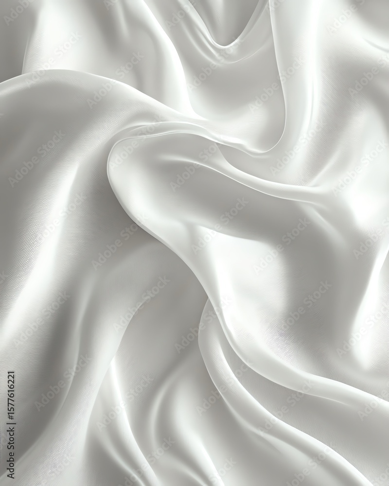 Fototapeta premium Soft and elegant white silk fabric background.