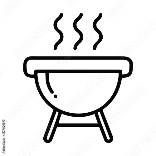 Vector Design Outdoor grill Icon Style Vector