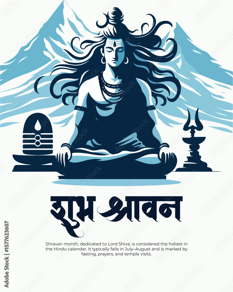 Obraz premium Celebrate Shravan: The Auspicious Month of Bhakti, Fasts & Spiritual Awakening