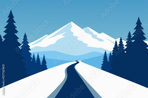 winter mountain landscape