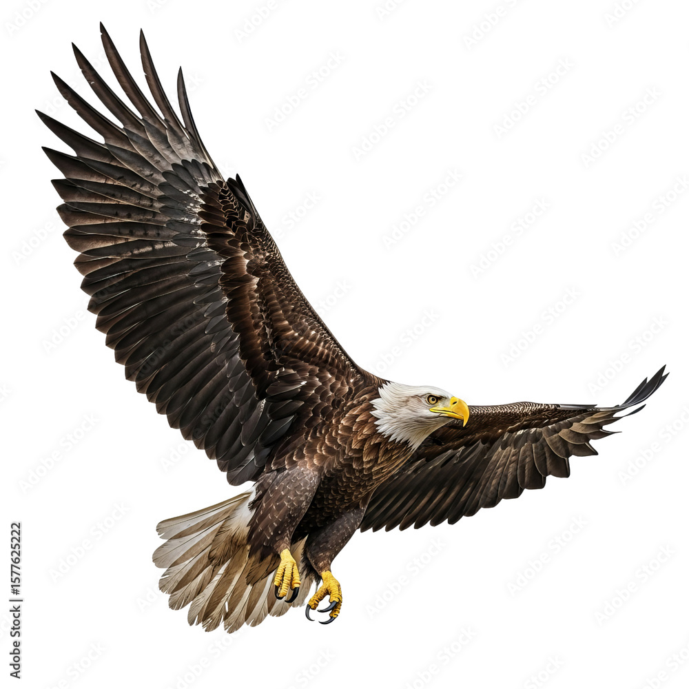 Obraz premium american bald eagle in flight