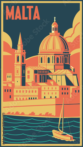 Malta Radiant - A Vintage Voyage to Domes, Shores, and Sail