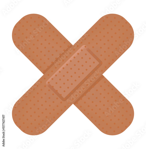 Classic brown bandages. vector illustration	