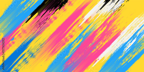 Abstract lined colors pattern design. Trendy geometric background. Multicolor paint brush pattern. Lined hipster web design wallpaper template for advertising