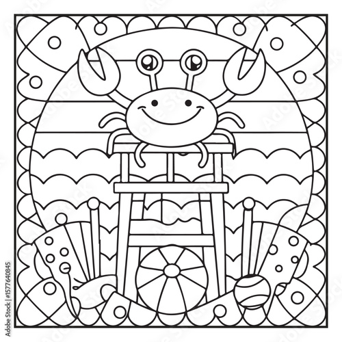 Summer: Bold and Easy Coloring Pages – Sunshine, Beach Days, Ice Cream, and More!