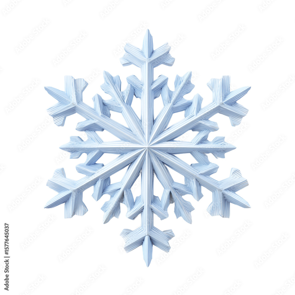 3d icon of a light blue snowflake isolated on transparent background shows its symmetrical design isolated on transparent background 3d icon of a light blue snowflake isolated on transparent background shows its symmetrical design isolated on transparent background