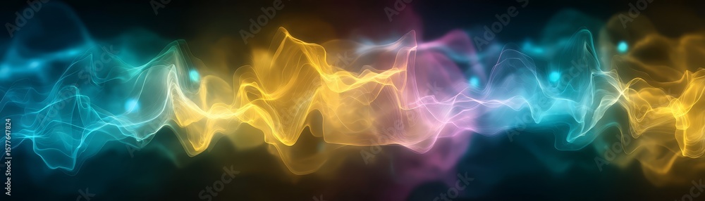Fototapeta premium Abstract light effects, dynamic interplay of colors and patterns in motion mesmerizing