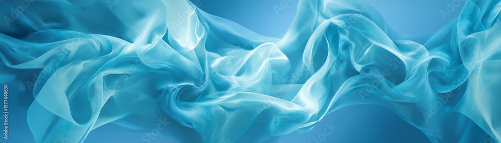 Fototapeta premium Abstract blue smoke background, ethereal swirls and wispy textures for dreamlike designs
