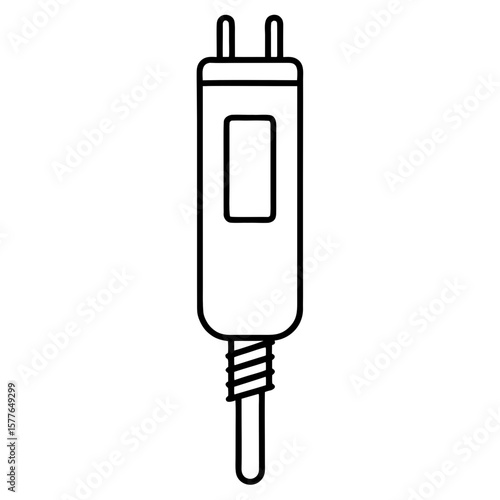 electric plug isolated on white