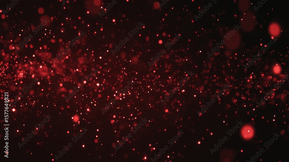Fototapeta premium light red and black background, red glowing light particles, simple background, dark background, low saturation, light red glow particle effects